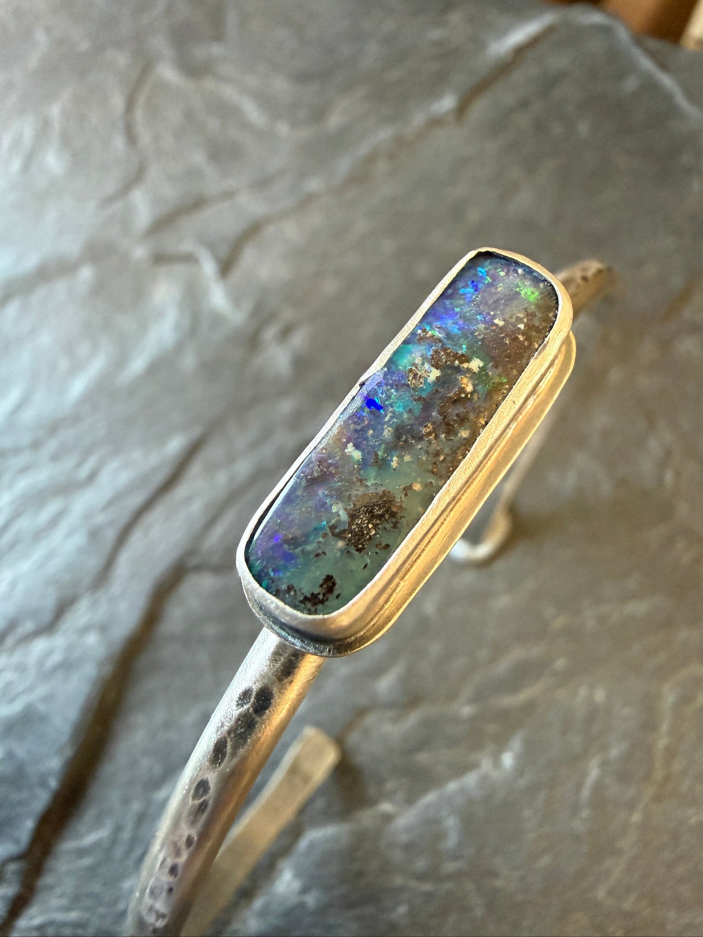 Blue and Aqua Opal bangle
