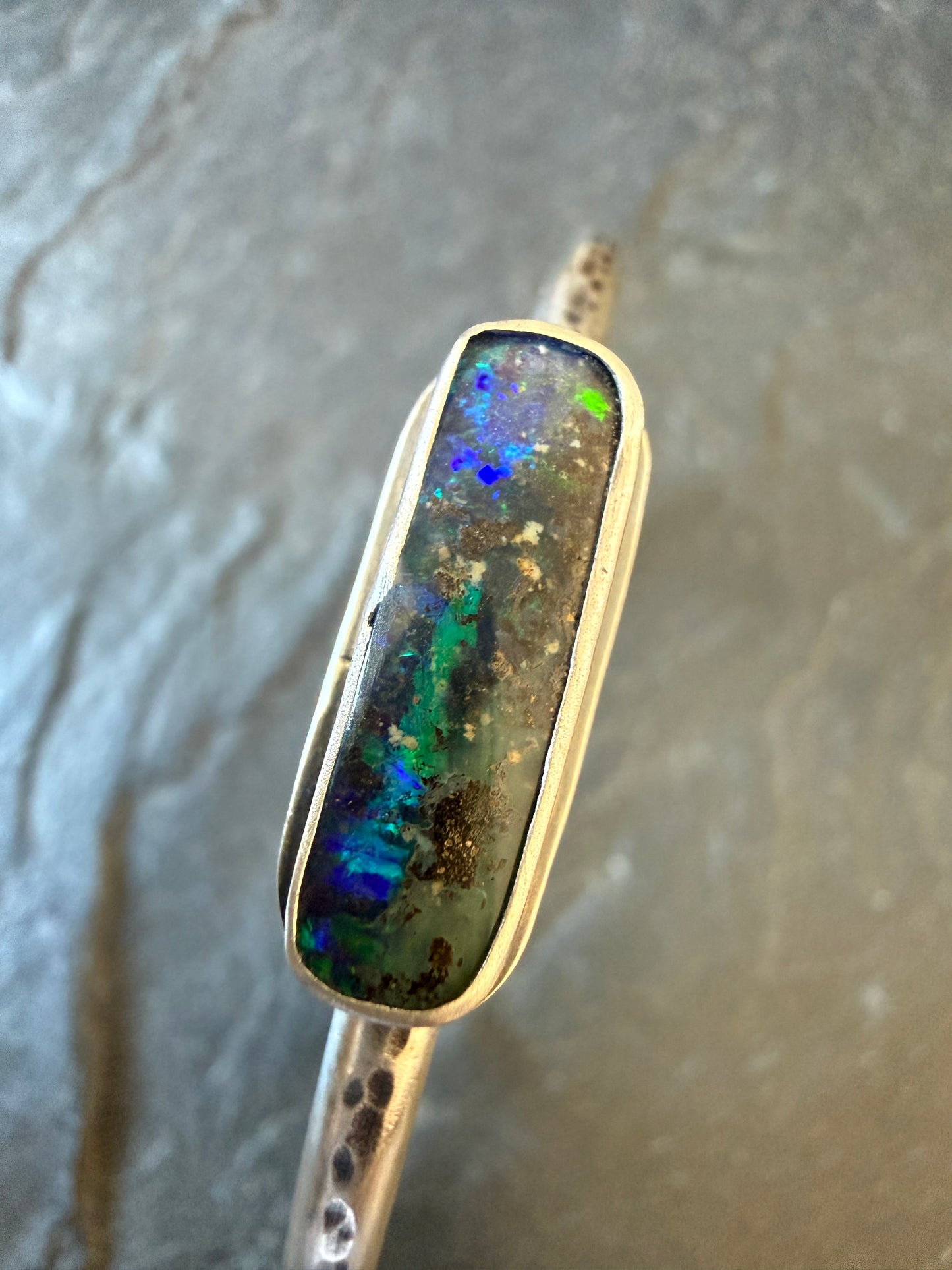Blue and Aqua Opal bangle