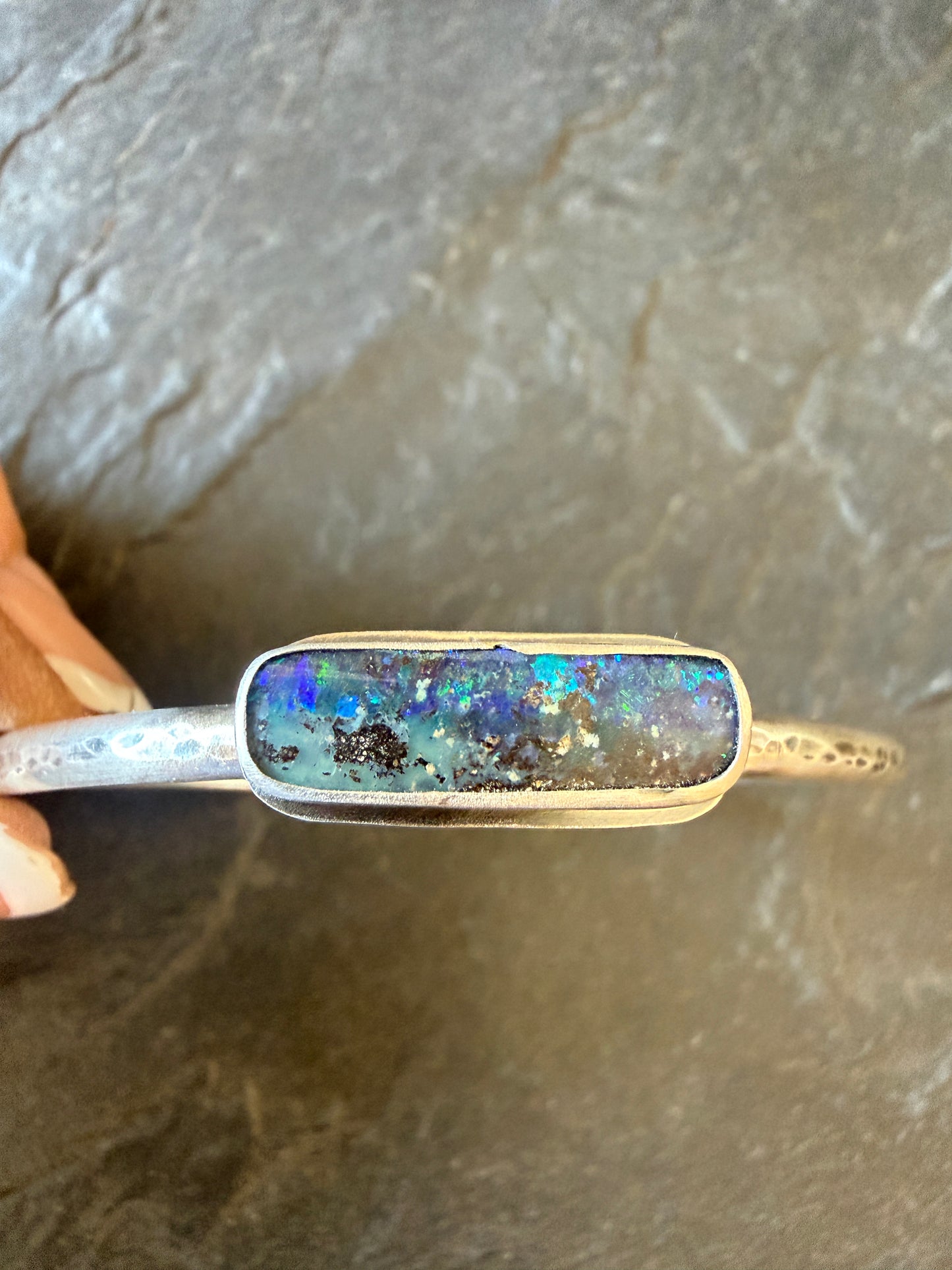 Blue and Aqua Opal bangle
