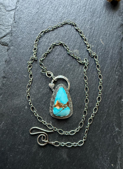 Sonoran turquoise necklace, gemstone and sterling silver jewellery