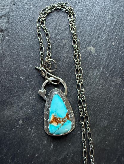 Sonoran turquoise necklace, gemstone and sterling silver jewellery