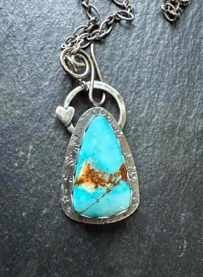 Sonoran turquoise necklace, gemstone and sterling silver jewellery