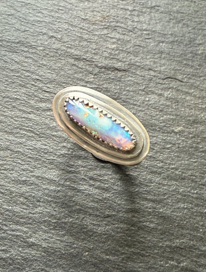 RESERVED for ALEX - Blue and purple Opal Ring 7 1/2