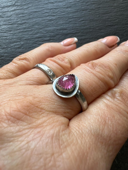 Dainty Pink Tourmaline ring