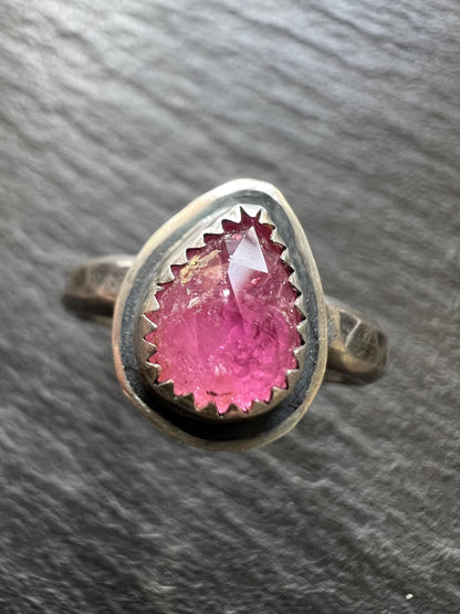 Dainty Pink Tourmaline ring