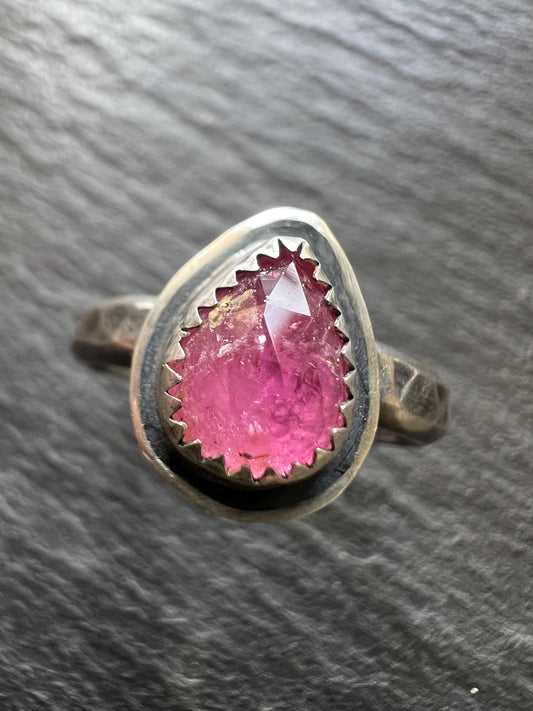 Dainty Pink Tourmaline ring