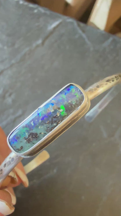 Blue and Aqua Opal bangle