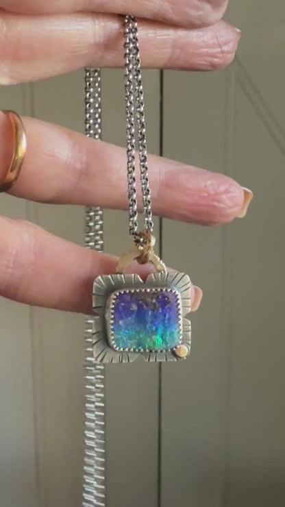 Starry Night Opal Pendant