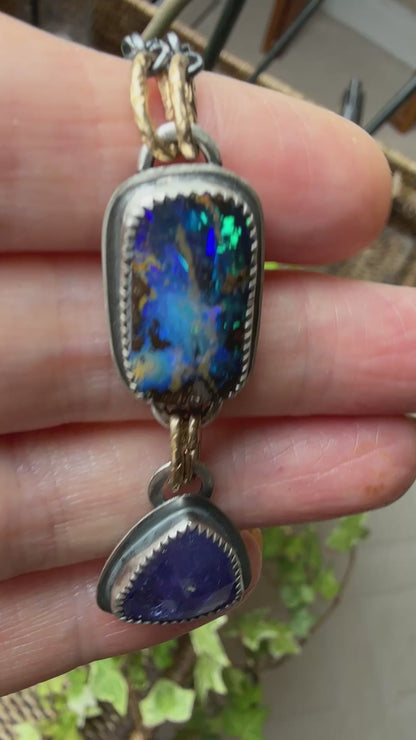 Tanzanite and Opal Necklace