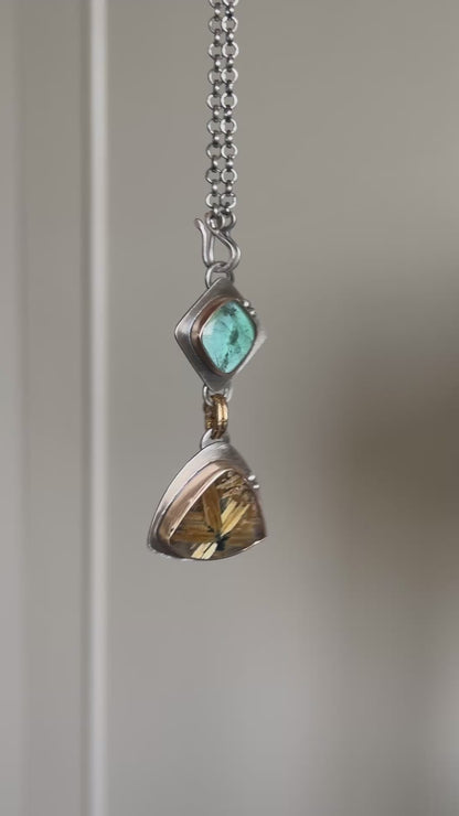 Rutile Quartz and Star Rutile Quartz Pendant