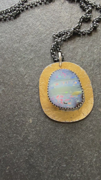 Keum Boo Boulder Opal Pendant