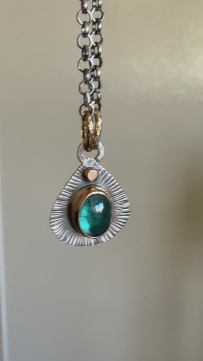 Kyanite Mixed Metal Pendant