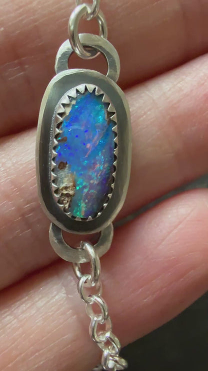 RESERVED for Mary Jane - Opal Chain Bracelet