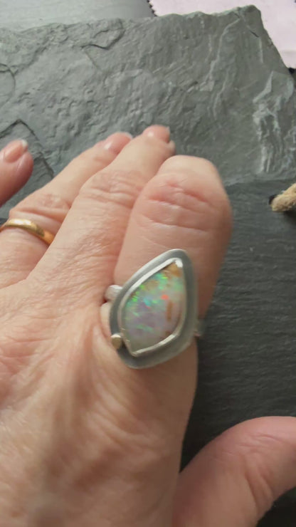 Colourful Opal Ring US 7 / UK N 1/2