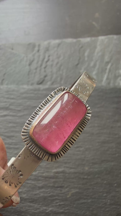 Pink Tourmaline Bangle