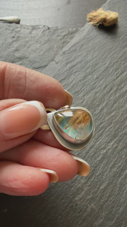 Pear Rutile Quartz Pendant