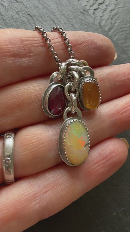 Gemstone Charm Necklace