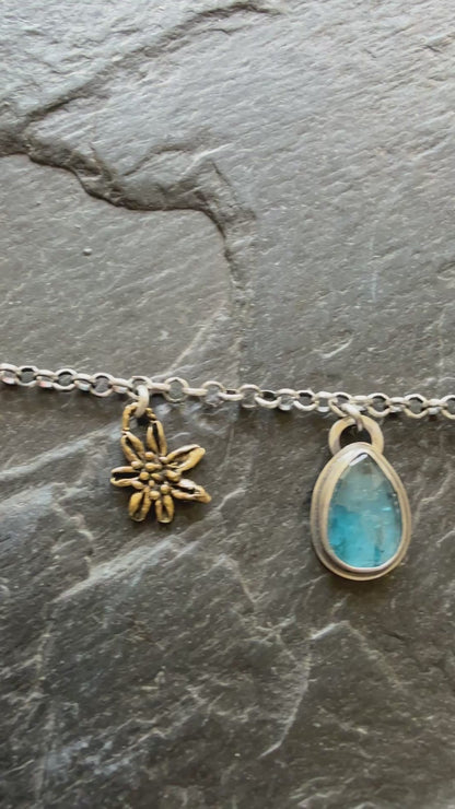 Aquamarine Charm Necklace