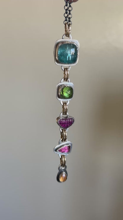 Long Gemstone Necklace
