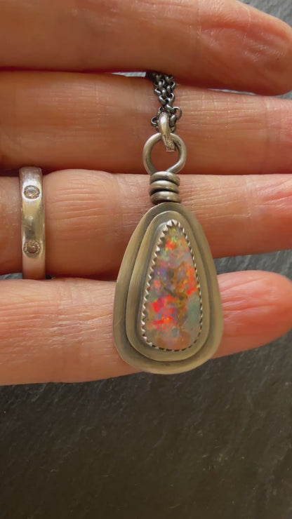 Boulder Opal Pendant Necklace