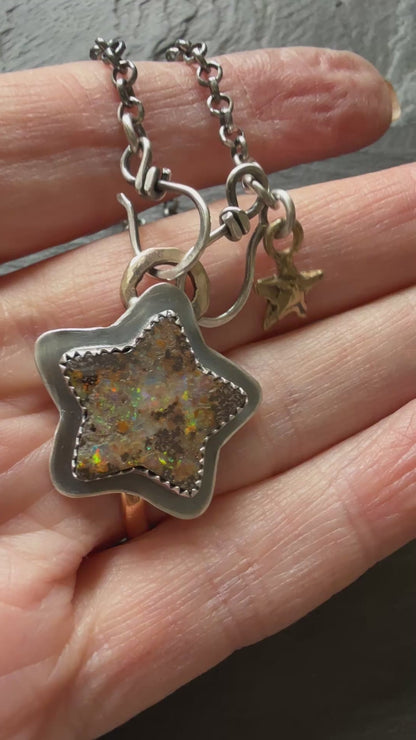 Star Boulder Opal Necklace