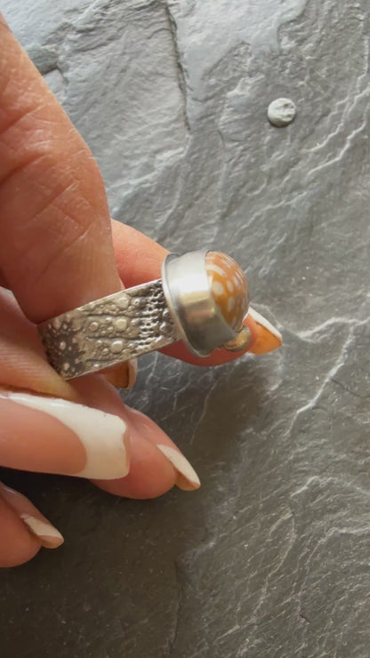 Fawn Jasper Ring US 7 UK N 1/2