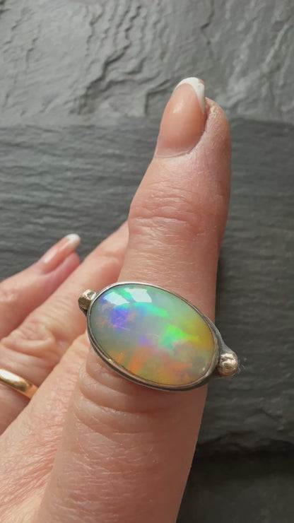 Ethiopian Opal Ring 6.5 US / M 1/2 UK